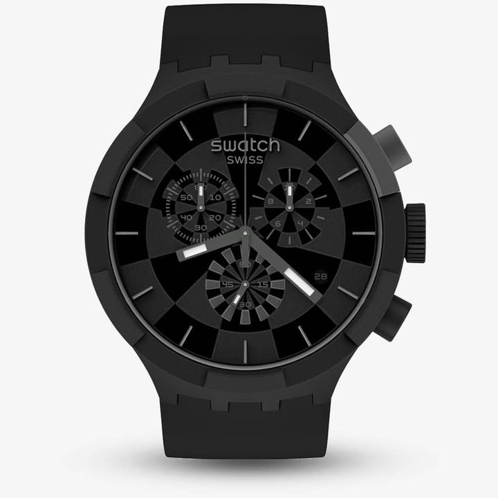 Immagine prodotto Swatch Checkpoint Black (Orologio da polso analogico, Fatto in Svizzera, 47 mm)