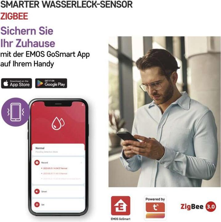 Image du produit Emos Alarme de fuite d'eau GoSmart P56000S ZigBee