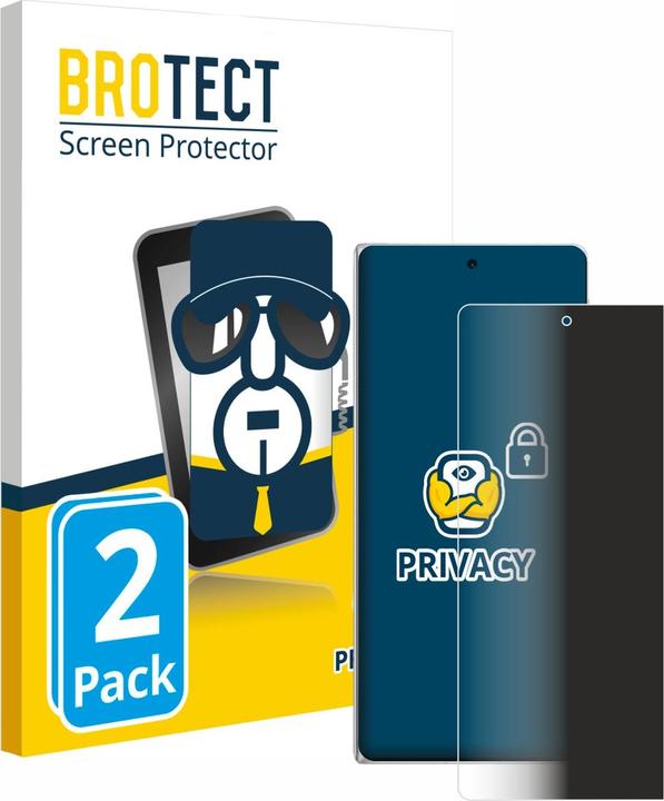 Productafbeelding BROTECT Anti-spionnetje privacyfolie Beschermfolie tegen blauw licht (2 Stuk, Vivo X Vouwen)