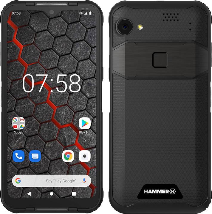 Actual product image Myphone HAMMER Blade 3 (6.2 inch) Dual SIM Android 10.0 USB Type-C (64 GB, Black, 6.20", SIM + eSIM, 48 Mpx, 4G)