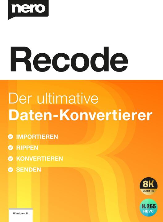 Produktbild Nero Recode (1 User, 1 Geräte/User, unbegrenzt)