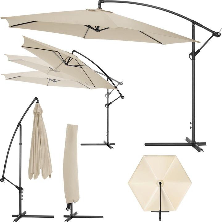 Produktbild tectake Sonnenschirm Ciccio mit Schutzhülle (3.50 m)