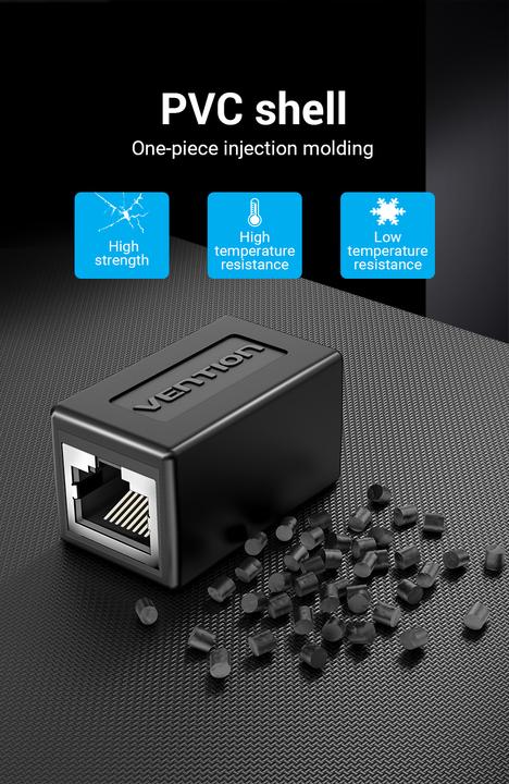 Actual product image Vention Keystone Jack Cat.6 FTP Connector IPVB0 Black (Keystone module)