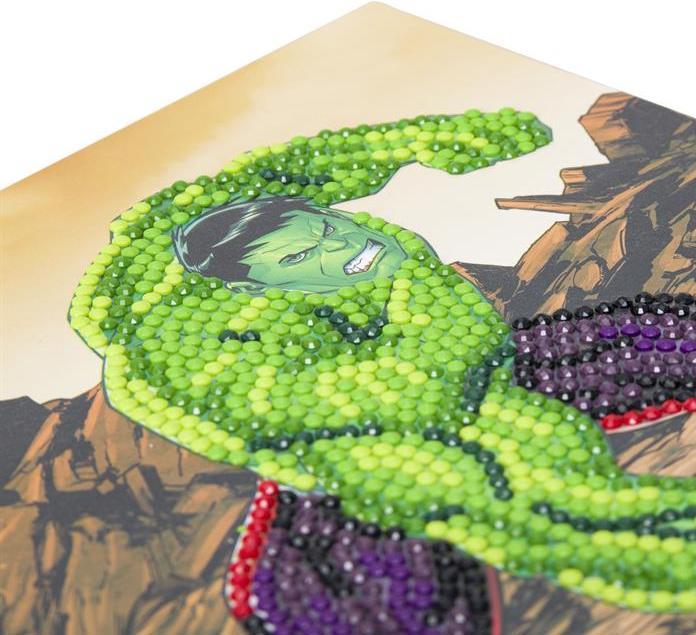 Image du produit Craft Buddy Hulk, carte 18x18cm Crystal Art