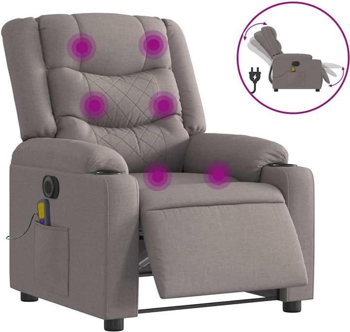 Produktbild VidaXL Massagesessel Taupe Stoff