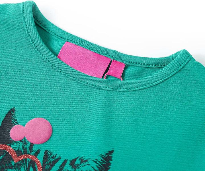Produktbild VidaXL Kinder-Langarmshirt Hellgrün 128,Material: 95 % Baumwolle (128)