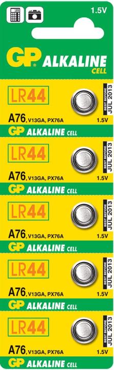 Actual product image GP Batteries Alkaline Cell (5 pcs., LR44, 110 mAh)