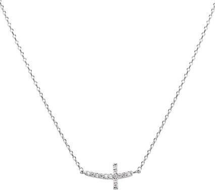 Beneto Silver necklace with a cross AGS546 / 47