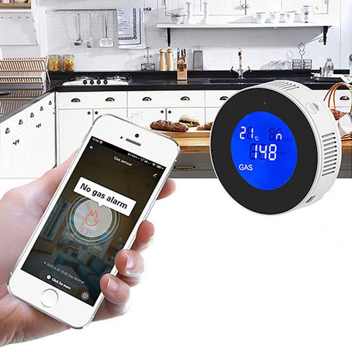 Image du produit VisorTech Lot de 2 multi-détecteurs de gaz WLAN avec app & message vocal