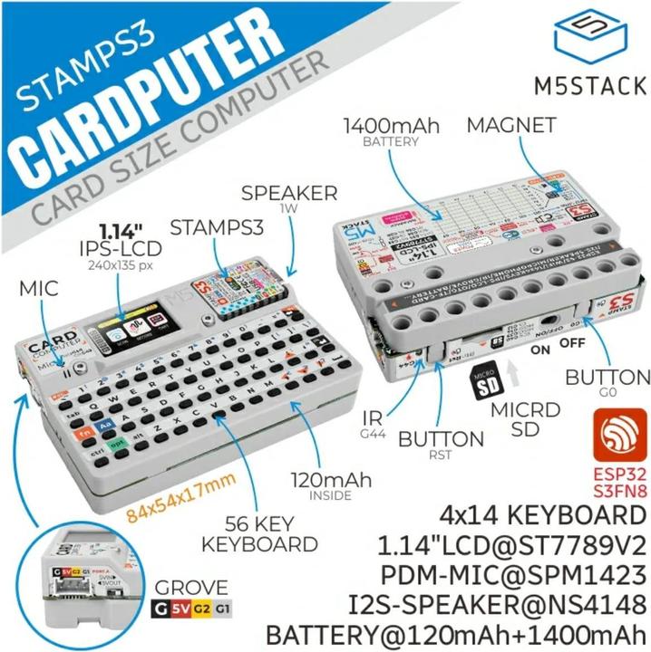 Actual product image M5Stack Cardputer kit with M5StampS3