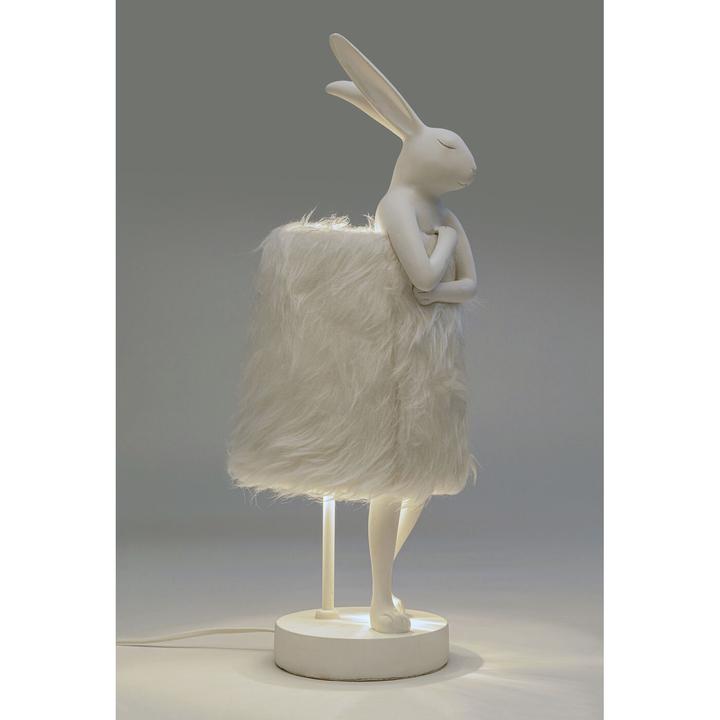 Image du produit Kare Design Lampe de table Animal Rabbit Fur blanc/argent 50cm (E14)