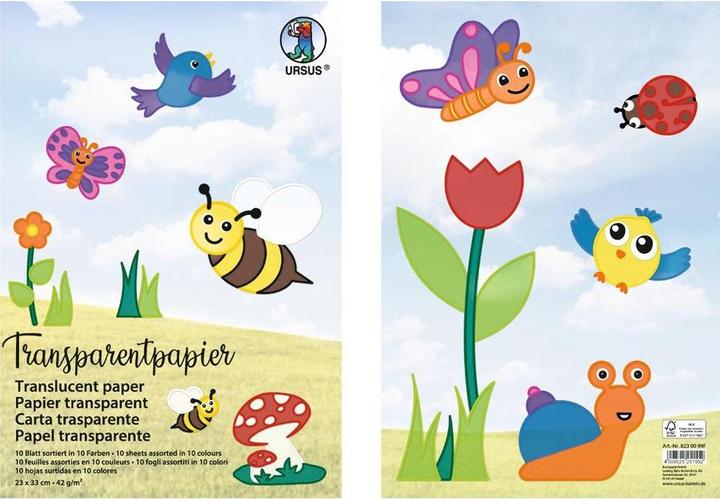 Actual product image Ursus Transparentpapier Drachenpapier 42 g/m2 20 x 30 cm (42 g/m², 10 x)