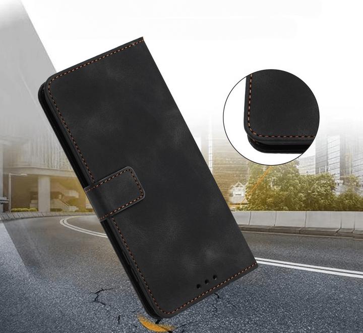 Actual product image Cover-Discount iPhone 16 Pro - Suede look case in vintage design (Apple iPhone 16 Pro)
