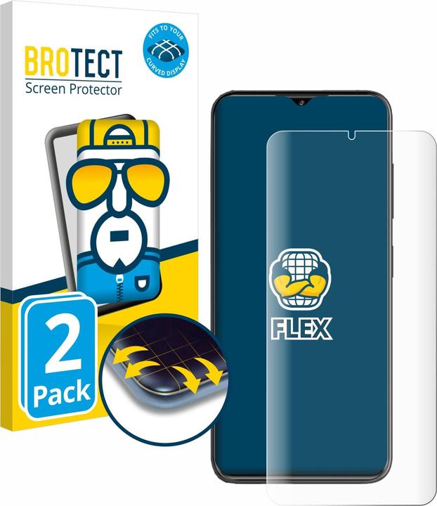 Actual product image BROTECT Fullscreen Protective Film Screen Protector Film Clear Transparent (2 Piece, ZTE Blade V50)