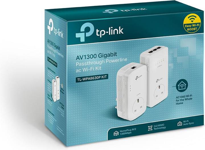 Actual product image TP-Link AV1200 GigabitPowerline ac WLAN KIT with front socket up to 1200Mbps powerline data rate Line... (1200 Mbit/s)