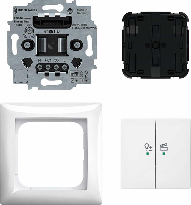 Produktbild Busch-Jaeger LED-Dimmer Set 62851 UJ-914-WL flex WL alpinweiss