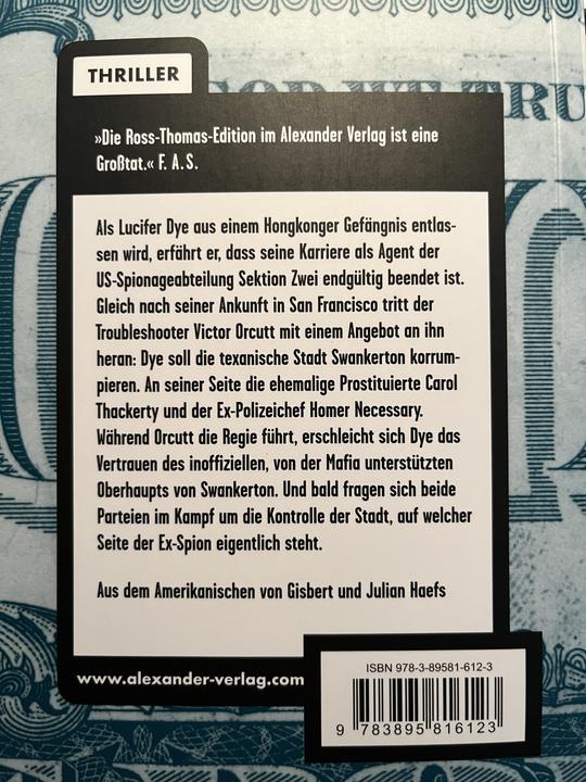 Actual product image Die Narren sind auf unserer Seite (German, Ross Thomas, 2024)