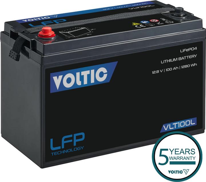 Produktbild Voltic VLT100L 12V LiFePO4 Lithium Versorgungsbatterie 100Ah mit App B-ware (Gebraucht) (100 Ah)