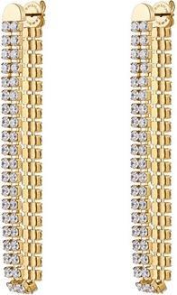 Brosway Vergoldete lange Ohrringe mit Cubic Zirkonia Desidery Beie030
