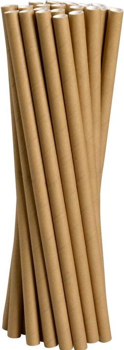 Abena Jumbo Trinkhalme, Papier, Braun, 15 cm, ø 8 mm (100 x)
