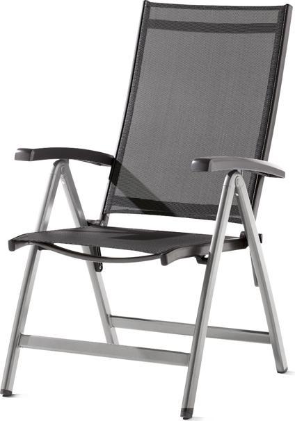 Produktbild Sieger Exclusiv Gartenmöbelreihe Salerno Klappsessel Salerno graphit/silbergrau