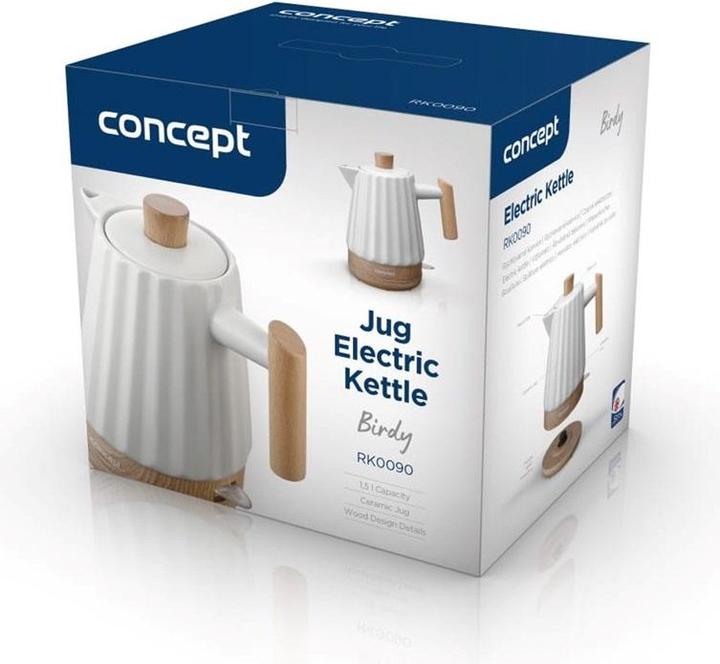 Produktbild Concept Czajnik elektryczny ceramiczny RK0090 biały (1.50 l)