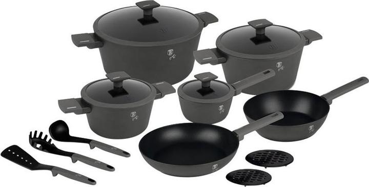 Produktbild BerlingerHaus 15-teiliges Kochgeschirr-Set (24 cm, Pfannenset + Topfset, Aluminium)