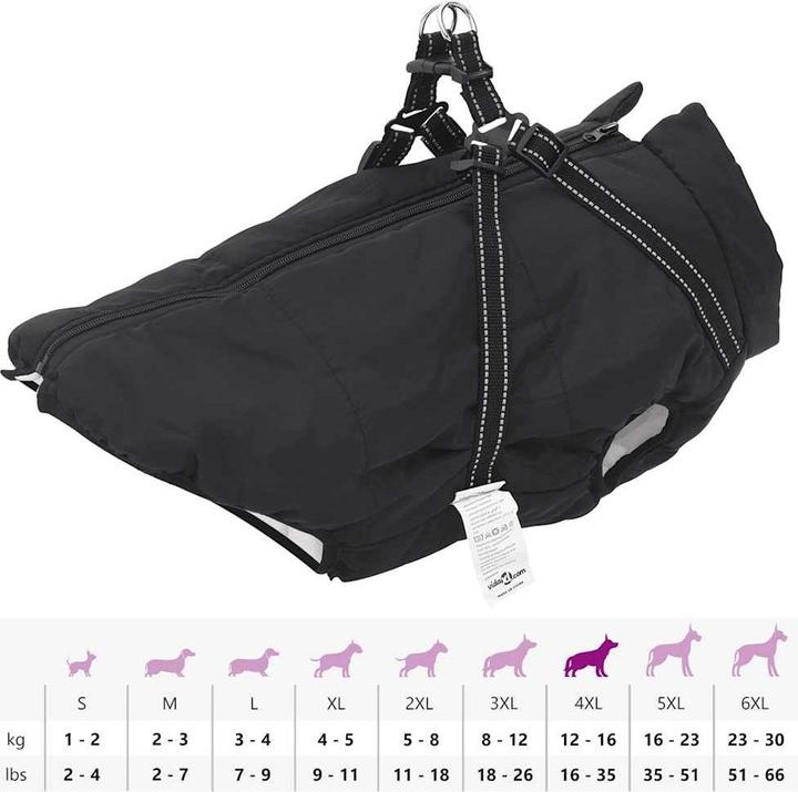 Image du produit VidaXL Manteau pour chien avec harnais Imperméable Réfléchissant (48, Manteau pour chien)