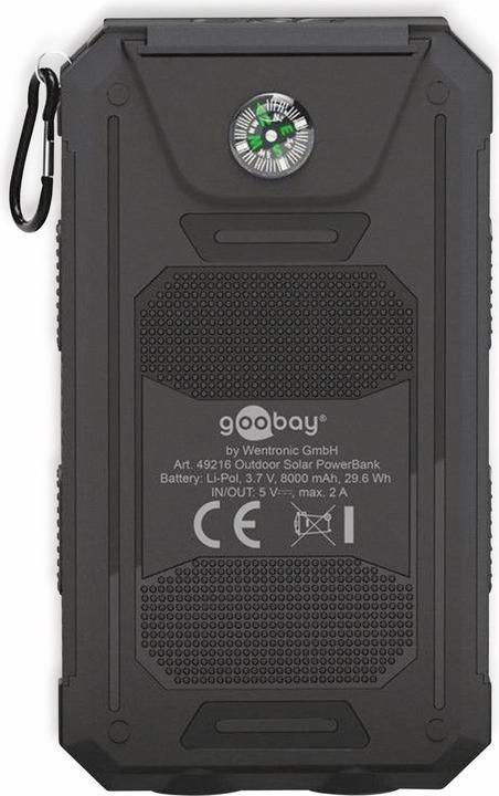 Produktbild Goobay Solar Outdoor (8000 mAh, 10 W, 10 Wh)