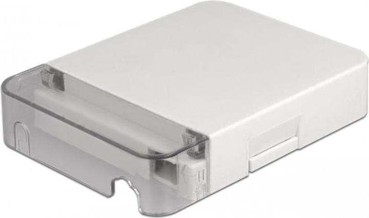 Produktbild Delock LWL Anschlussdose zur Wandmontage für 1 x SC Simplex oder LC Duplex weiss (Spleissbox)