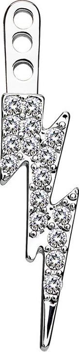 Produktbild Star Piercing Ohrring Ear Jacket silber mit Kristallblitz rechts