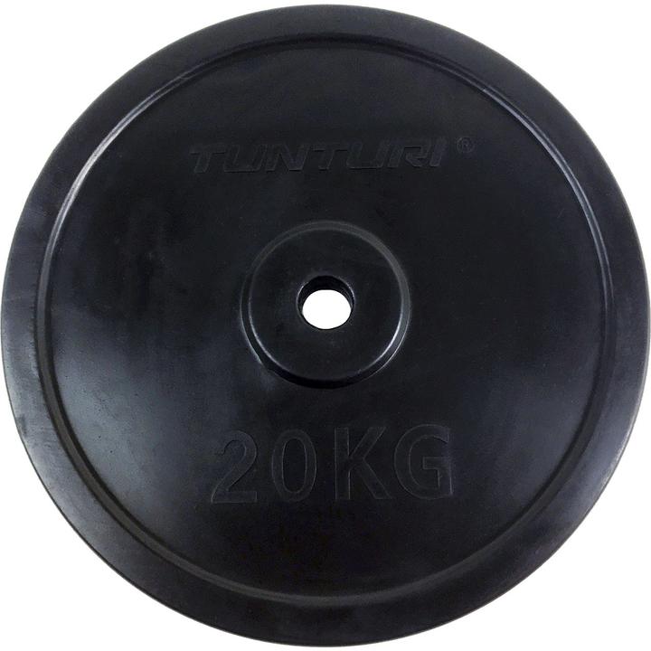 Immagine prodotto Tunturi Gummierte 20 kg Gewichtsscheibe 30 mm (1 x 20 kg)