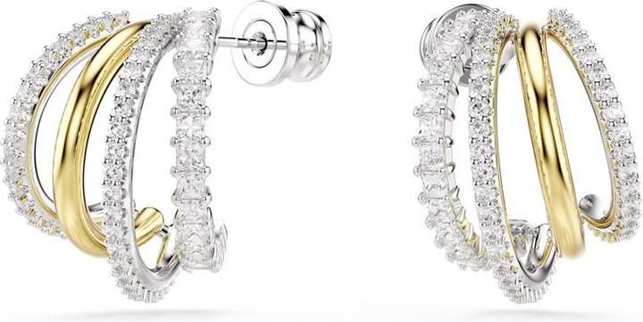 Produktbild Swarovski Hyperbola Kreolen Verschiedene Schliffe Mini Weiss Metallmix (Swarovski Metall)