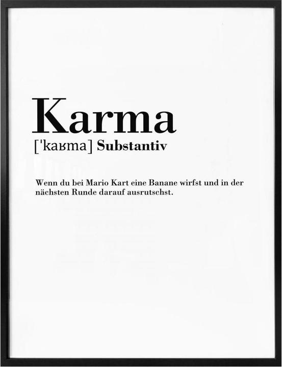 Produktbild Trenddeko Grammatik Karma (40 x 50 cm)