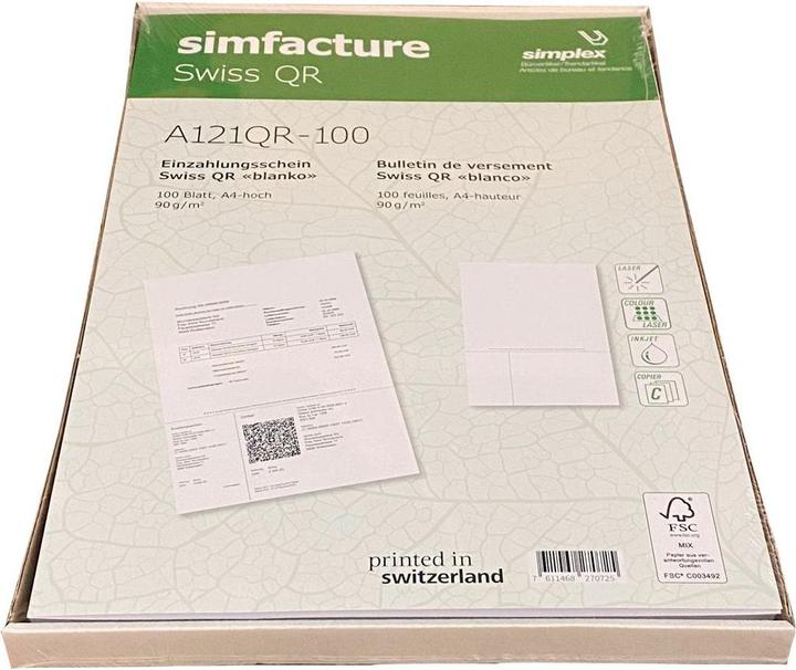 Actual product image Simplex Simfacture - Swiss QR (100 x)