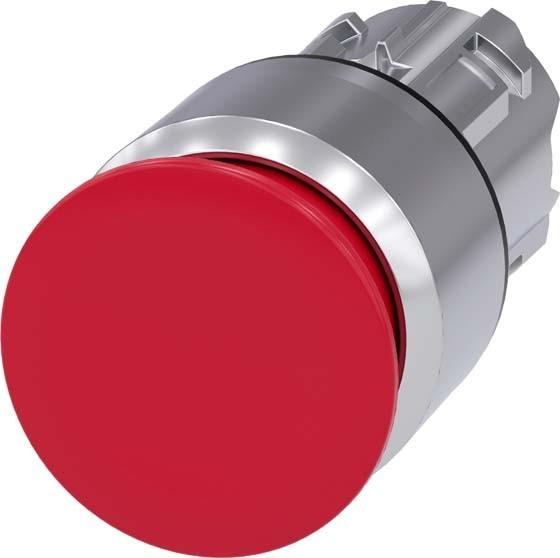 Produktbild Siemens SIRIUS ACT Pilzdrucktaster Frontelement Metall, hochglanz, rot