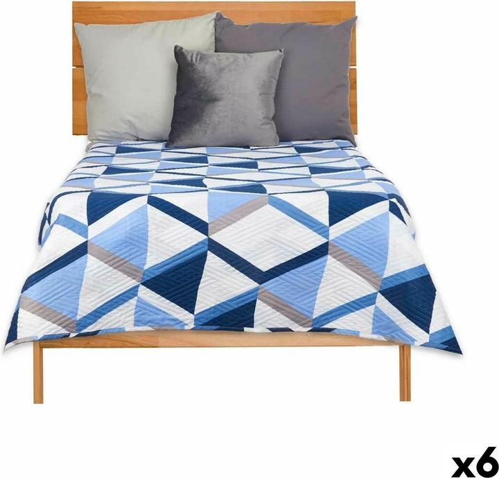 Image du produit Gift Wendbare Tagesdecke 240 x 260 cm Blau Weiss (6 Stück) (240 x 260 cm)