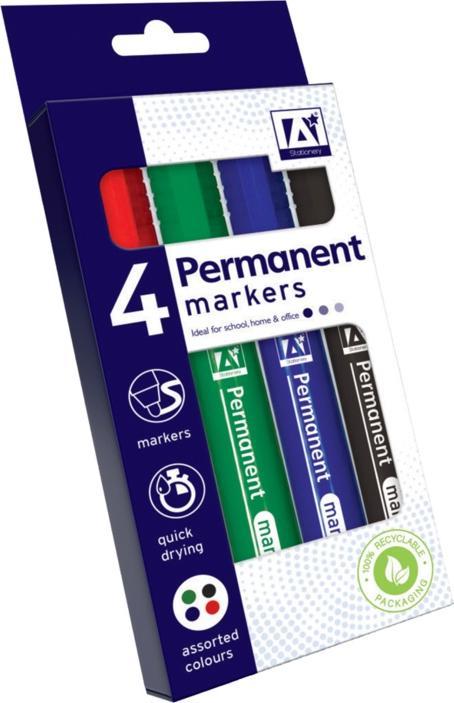 Produktbild Anker Stationery PermanentMarker 4erPack (Bunt, 4 x)