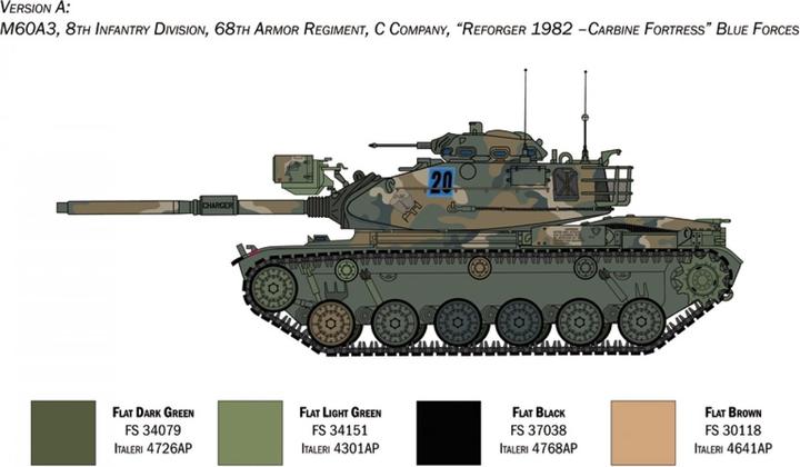 Immagine prodotto Carro armato principale M60A-3 in scala 1:35