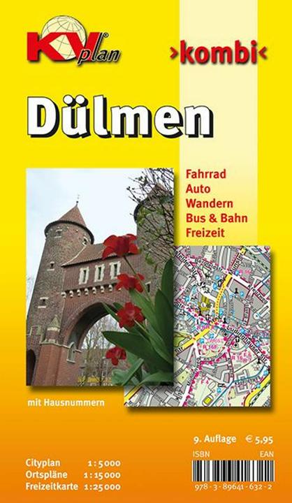 Produktbild Dlmen, KVplan, Radkarte/Wanderkarte/Stadtplan, 1:25.000 / 1:15.000 / 1:5.000
