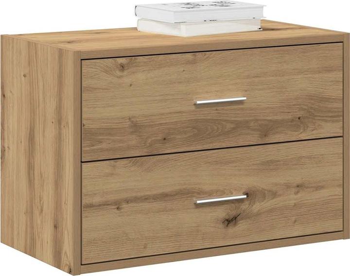 VidaXL Armoire avec 2 tiroirs Chêne Artisan 60x31x40cm Bois composite (60 x 31 x 40 cm)