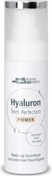 Actual product image Medipharma cosmetics Hyaluron Complexion Perfection Primer corrects skin redness, 30 ml solution