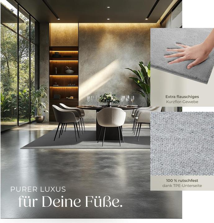 Actual product image tectake Short pile carpet Soft Zone (160 x 230 cm)