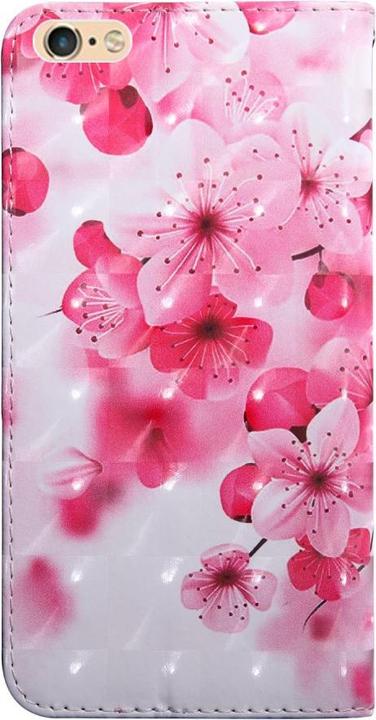 Immagine prodotto Cover-Discount iPhone SE / 8 / 7- Custodia in pelle rosa fiore effetto glitter (Apple iPhone 7, Apple iPhone 8)