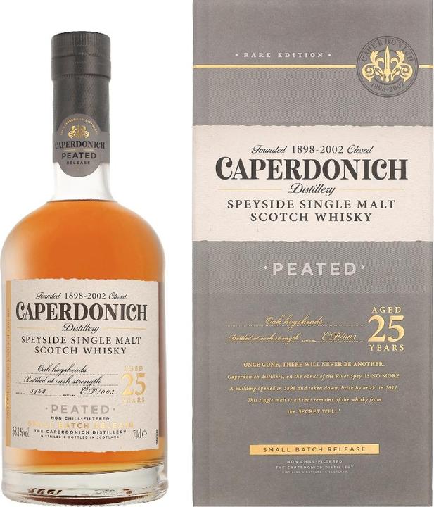 Actual product image Caperdonich 25 Years Peated + GB 58,1% Vol. 0,7l