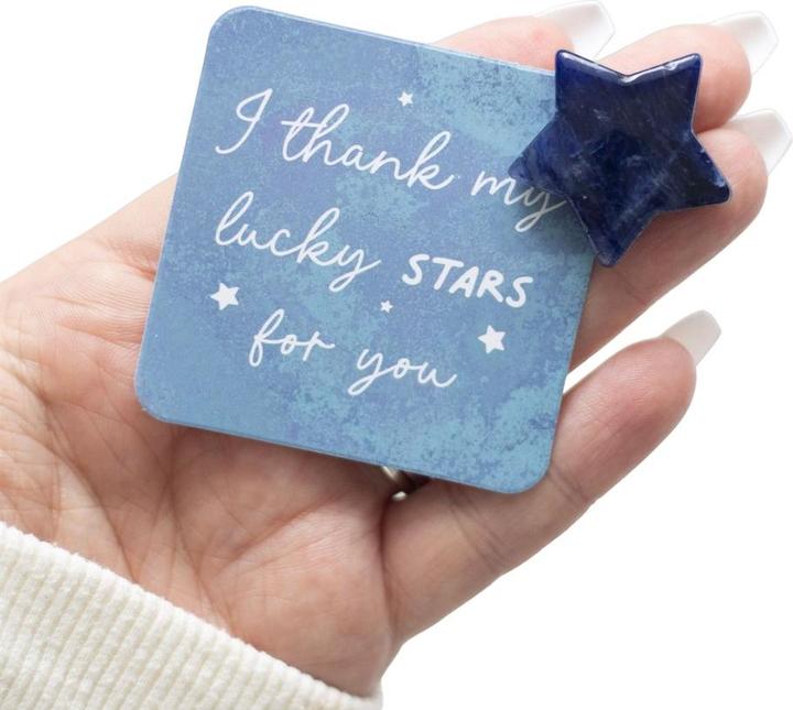 Immagine prodotto Something Different Lucky Stars Sodalite Cristallo Borsa con Coulisse