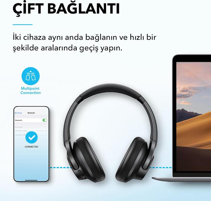 Produktbild soundcore Q20i (ANC, 40 h, Kabelgebunden, Kabellos)