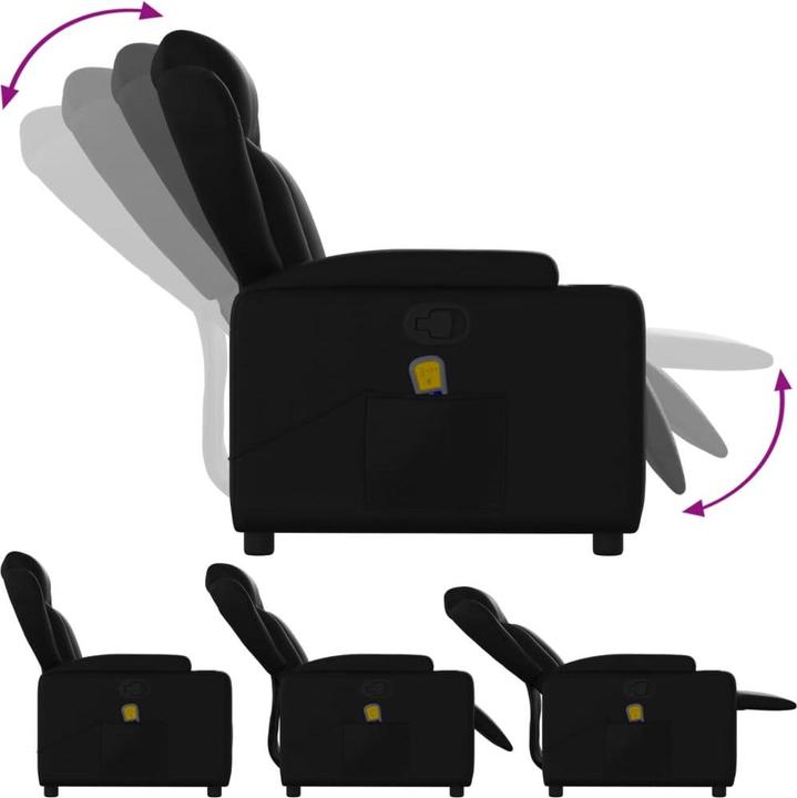 Immagine prodotto VidaXL Sedia da massaggio in similpelle nera,Colore: Nero, Materiale