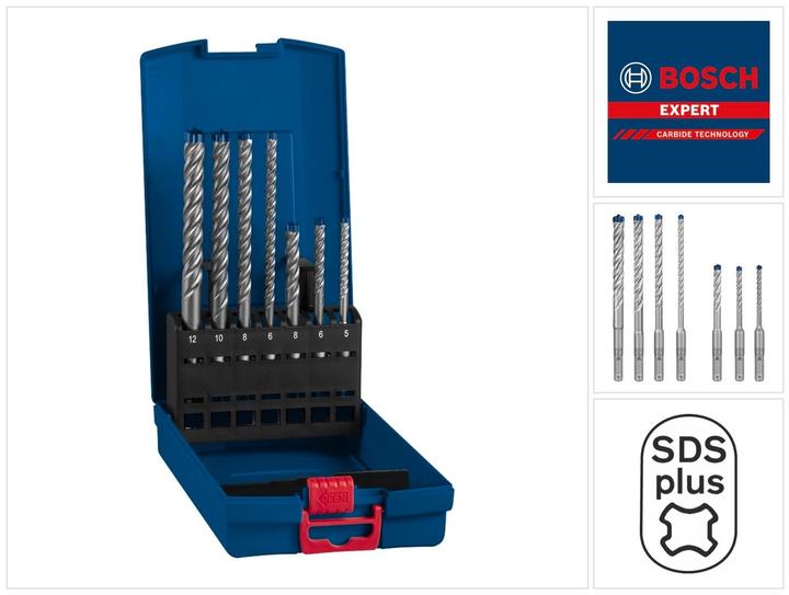 Produktbild Bosch Professional Zubehör Hammerbohrer-Satz mit SDS plus-7X Schaft - 7 Stk (5.0, 6.0, 8.0, 10.0, 12.0 mm)