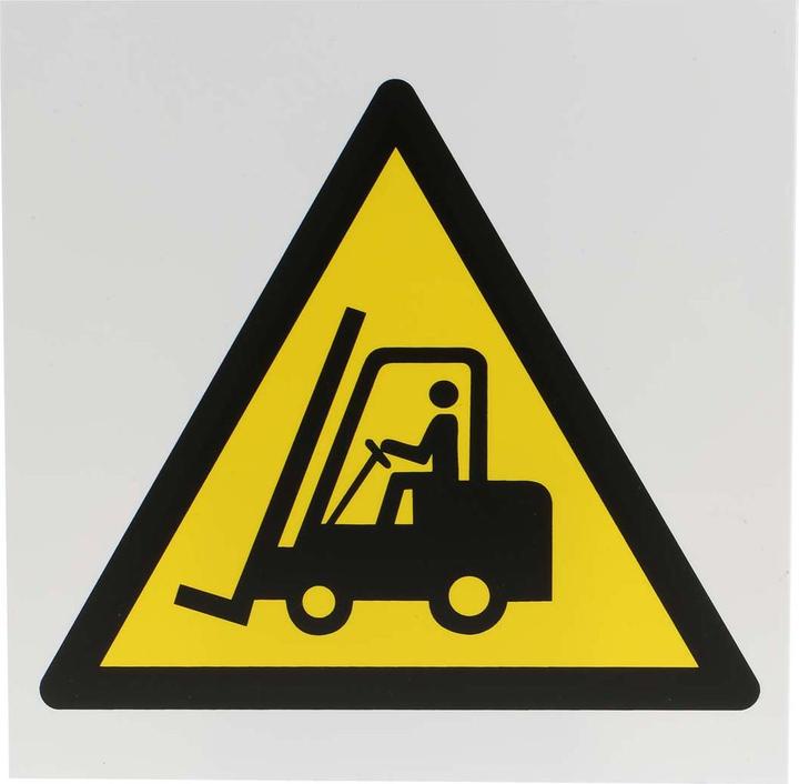 Immagine prodotto Rs Pro Cartello di pericolo in plastica, Attenzione, scritte per carrelli elevatori, 200 mm x 200mm